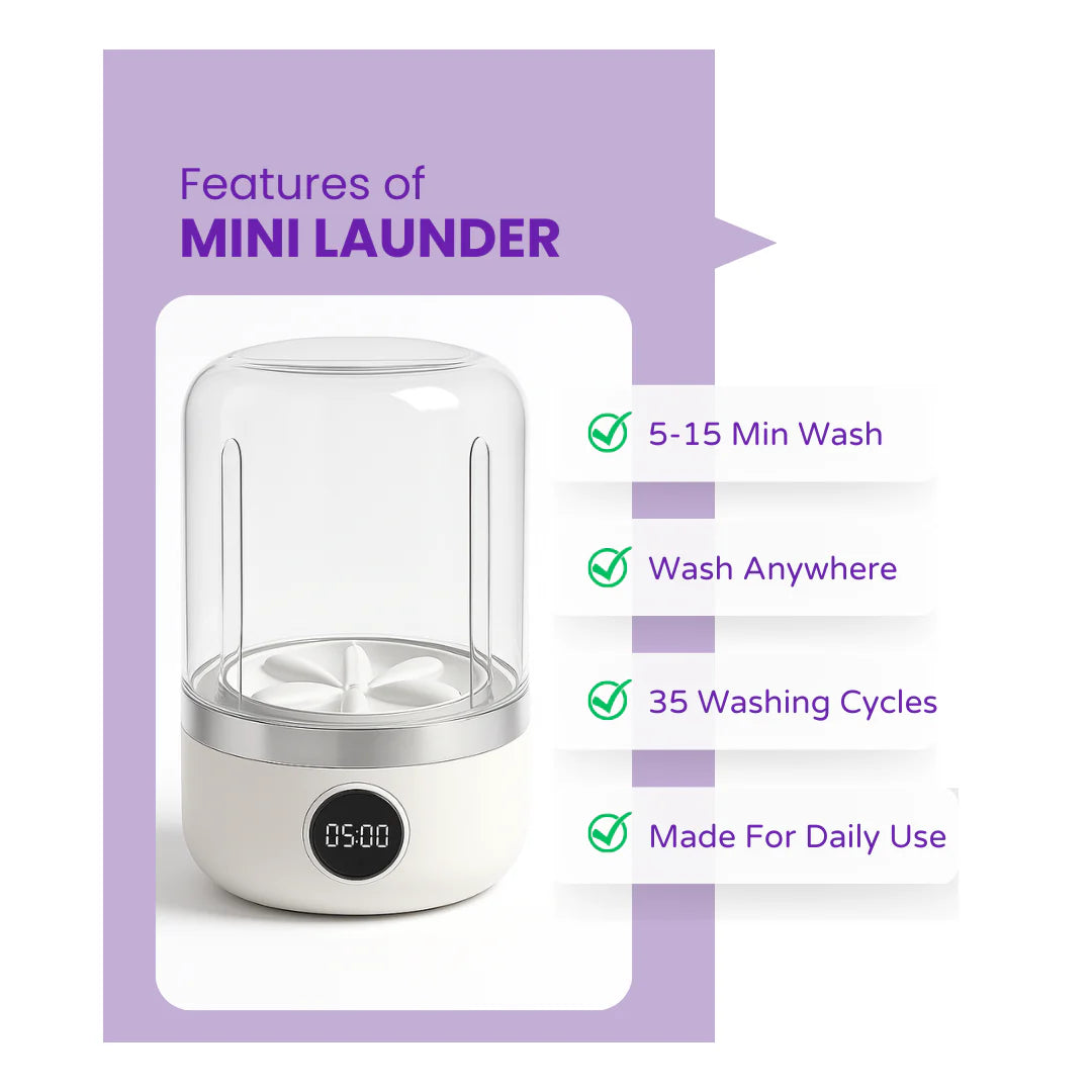 UniquePulse™ Smart Mini Cordless Washer