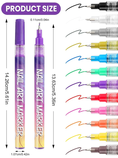 UniquePulse™ NailArt Precision Pen Set